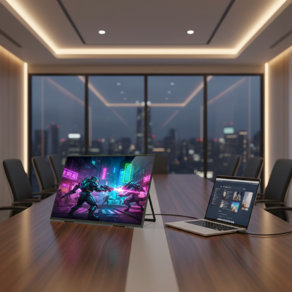 2026 New Split Mirror Mode Portable Monitor 23.8 Inch IPS Screen Suitable for Mobile Phones Use