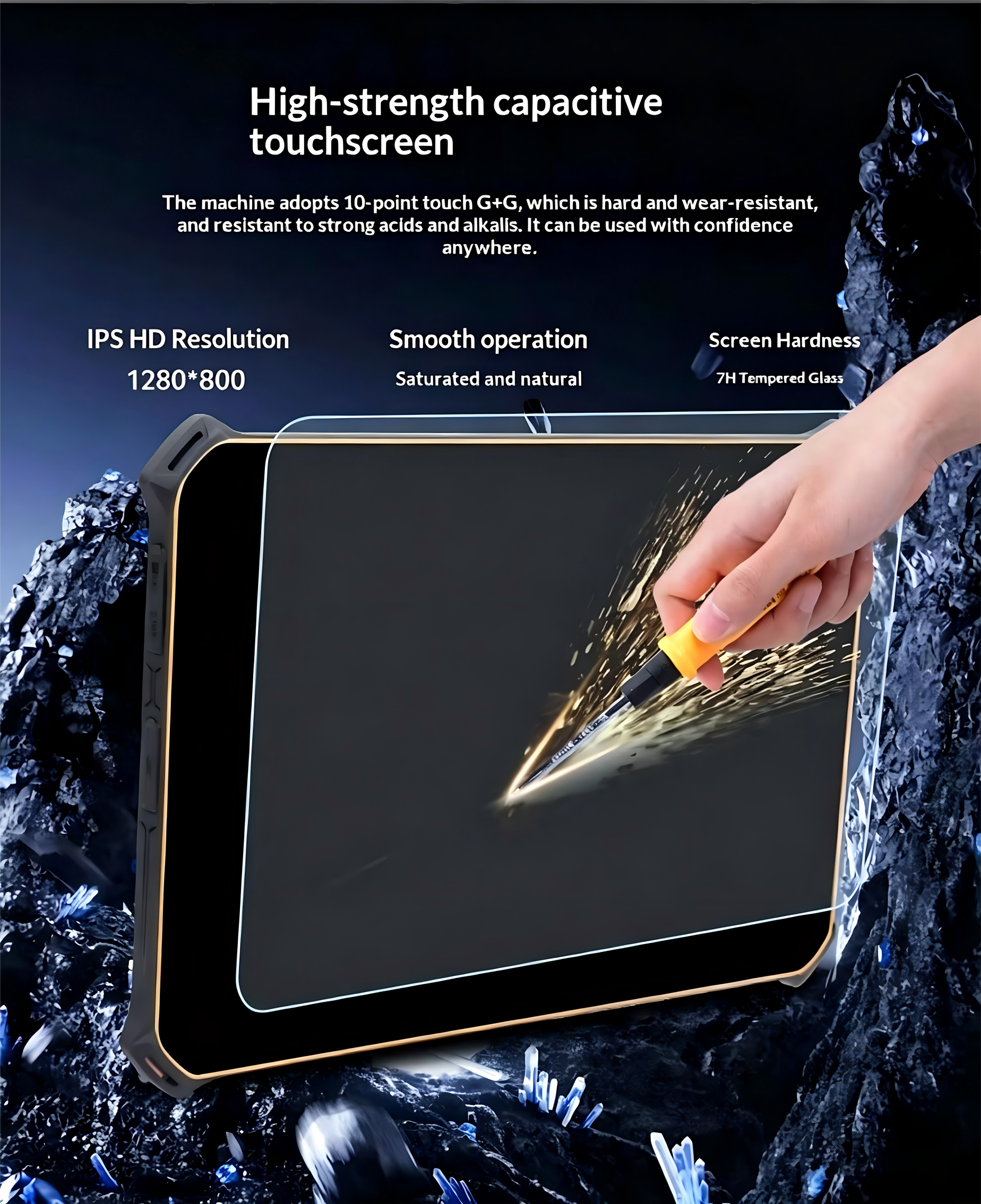 New Industrial Tablet PC 4GB ROM MTK Processor GSM WiFi Android 14 IP67 Waterproof 10.1