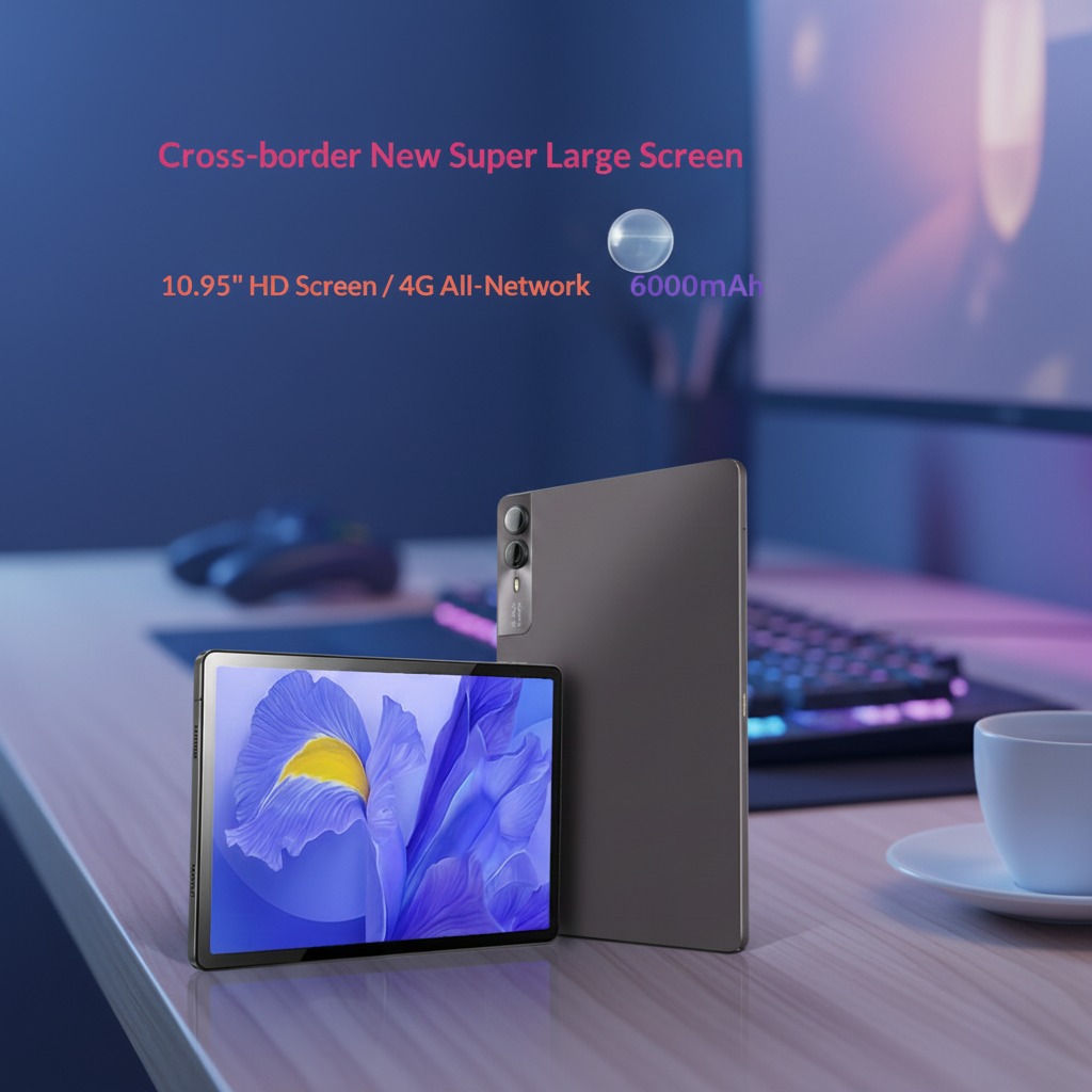 10.95-inch Octa Core 1.8GHz Processor 6GB RAM Android Tablet Slim Large Screen TV Series Gaming Entertainment Pad 1-Year