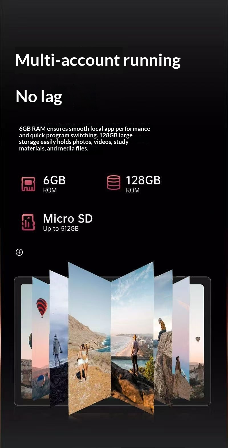 10.95 Inch Octa Core 1.8GHz 6GB Android Tablet 1920x1200 Lightweight Office Business Travel Portable 4G/3G/GSM 6000mAh Battery