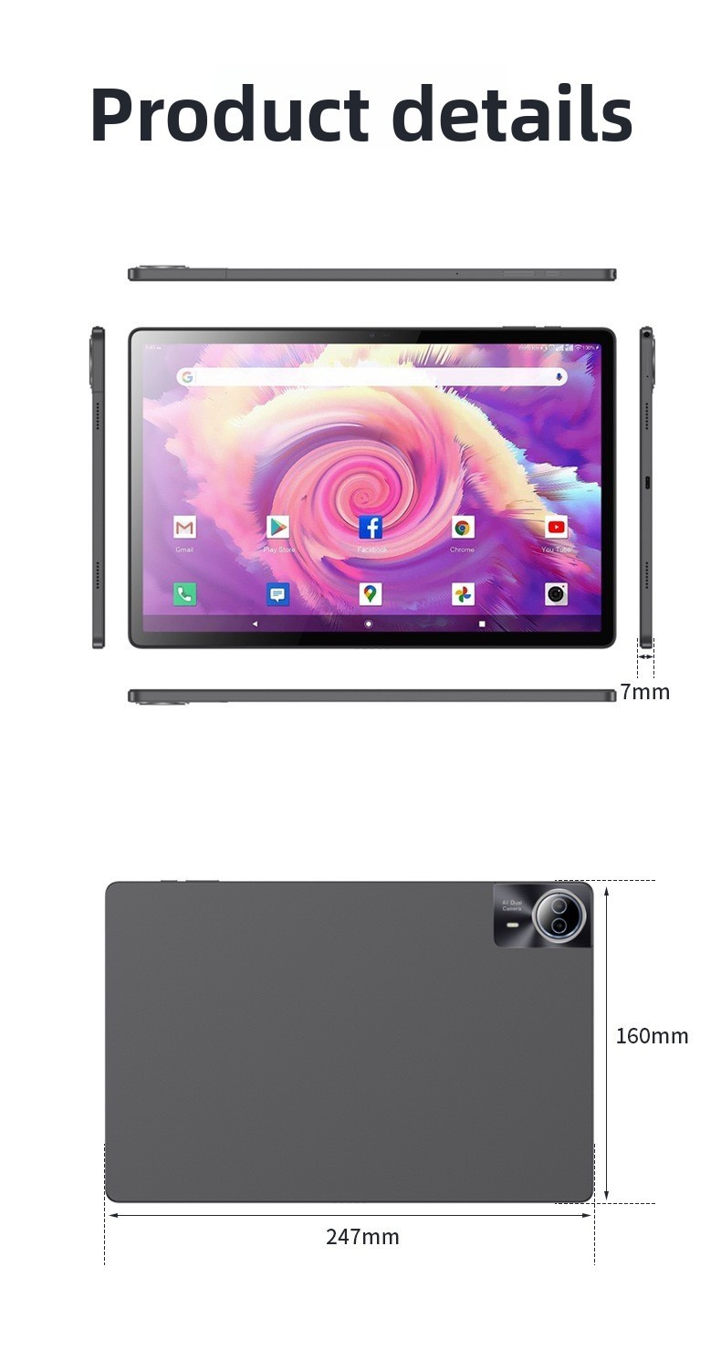 New 14-Inch MTK Octa-Core 1.8GHz Android Tablet 6GB RAM 1920x1200 4G GSM WiFi Gaming Entertainment for Adults