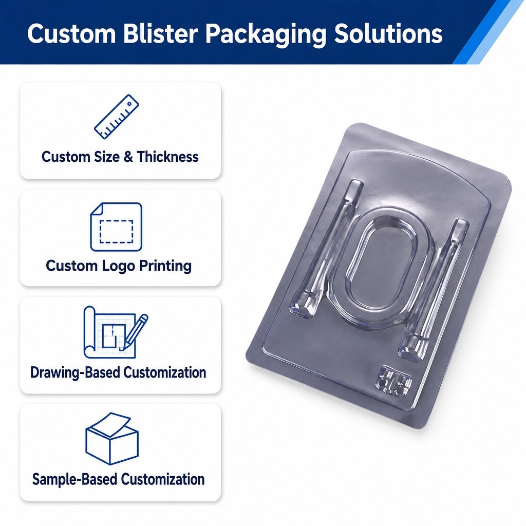 Custom Thickened PET Transparent Blister Tray  Packaging Box Inner Tray  Blister Factory Direct Supply