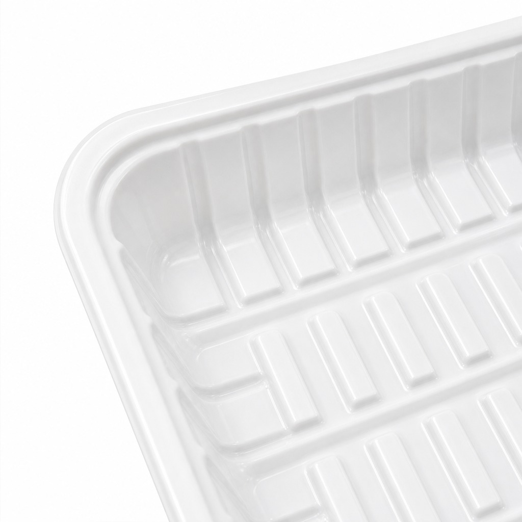 Disposable PET Fresh Food Tray Thickened Thermoformed Blister Box for Fruit Meat Vegetable Supermarket Pet Container for Food