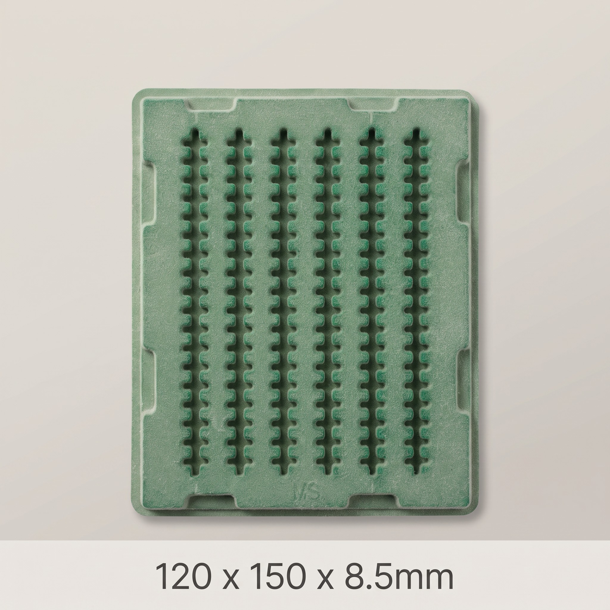 Custom Green Flocked Board for Electronic Components Packaging Protection Polystyrene Sheet Wholesale and Factory Use