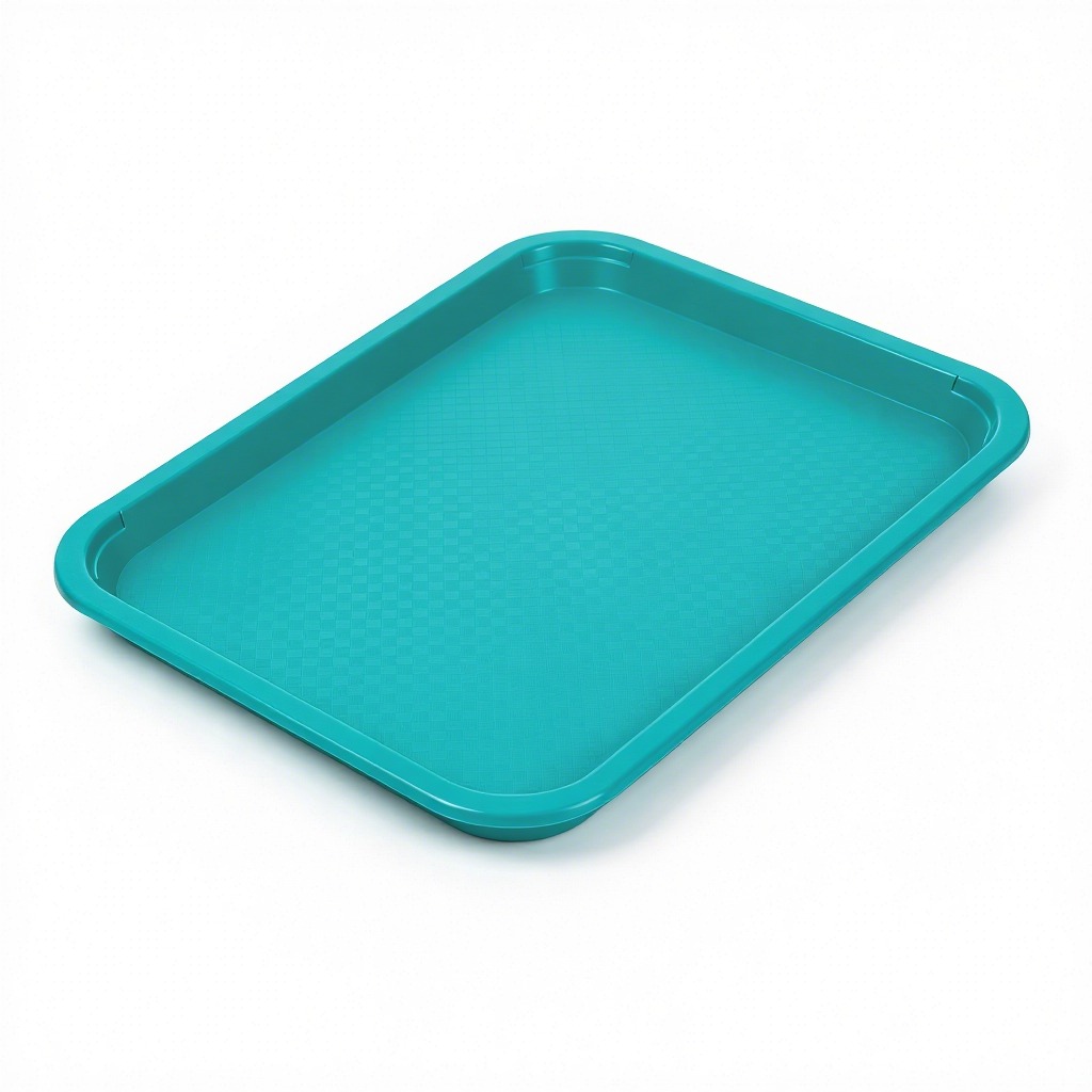 Commercial Rectangular Plastic Tray Thick Non Slip Serving Tray for Restaurant Canteen Fast Food Multi Color Catering Tray