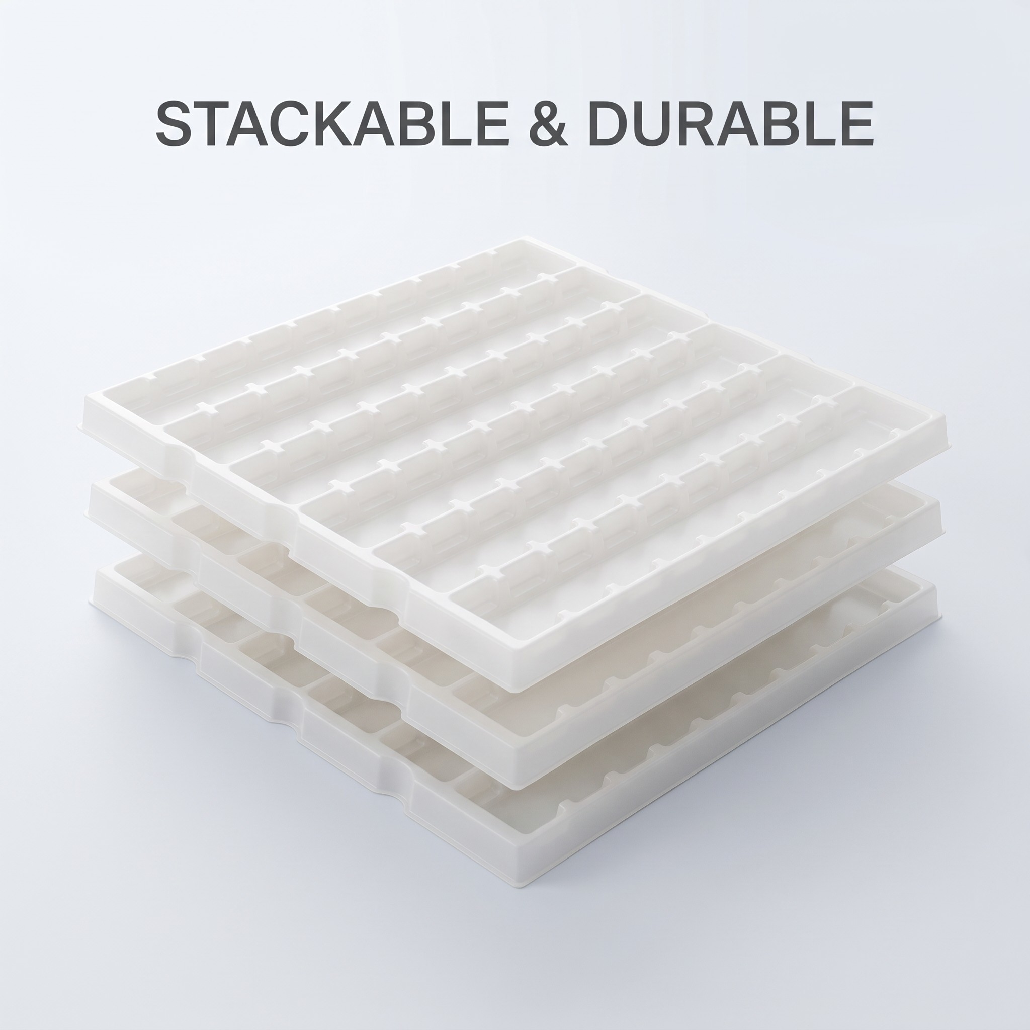Natural PP Anti Static Blister Tray ESD Plastic Turnover Tray for Electronic Components Parts Packaging