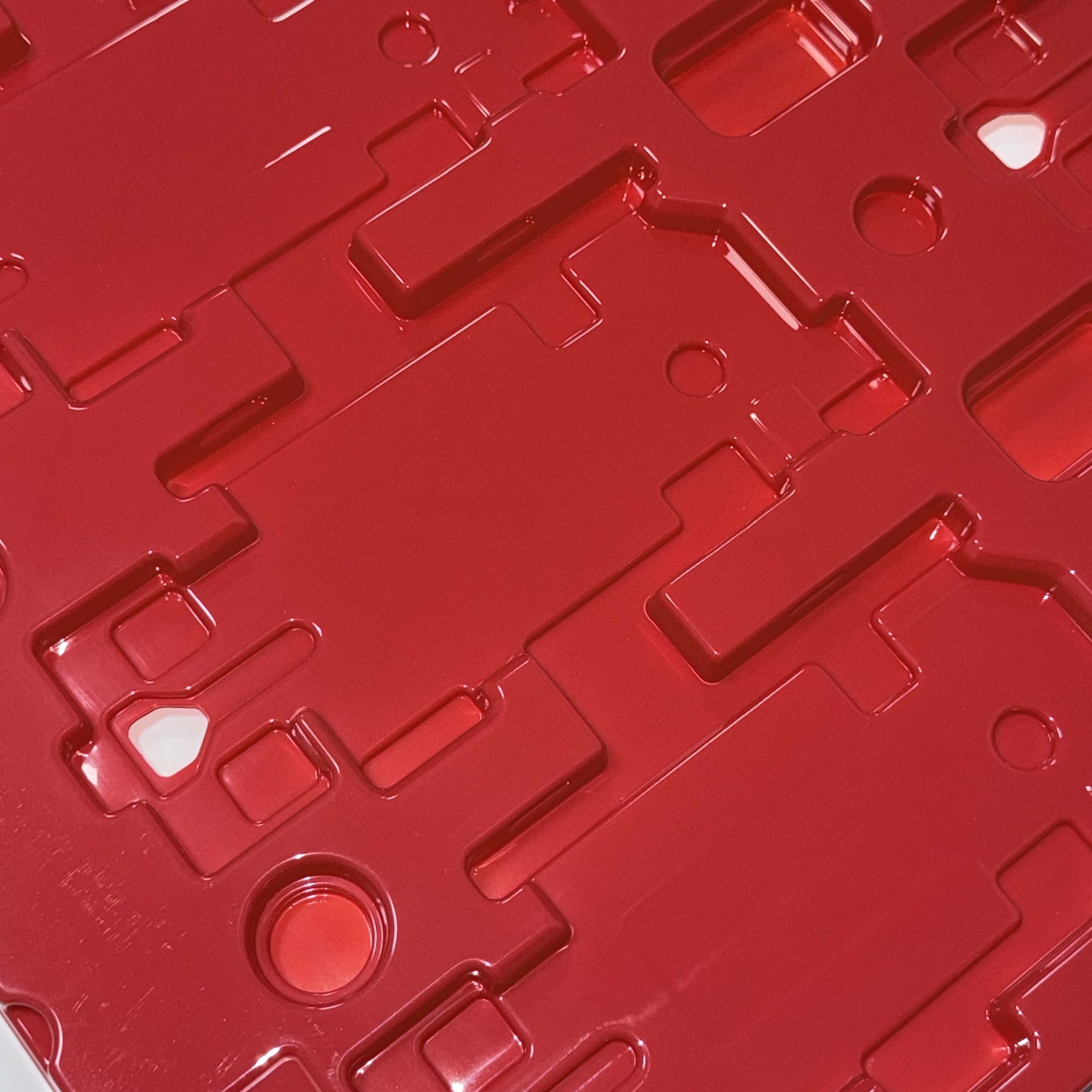 Anti-static Red Opaque PET Tray 1.2mm Thick ESD Safe Custom Made