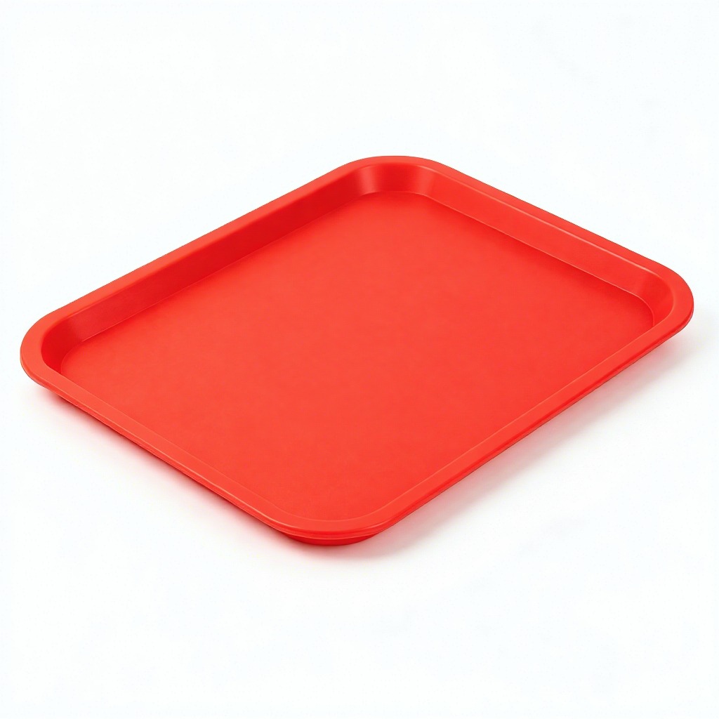 Canteen Hotel Rectangular Plastic Serving Tray Non Slip Thick Catering Shop Food Serving Storage Tray