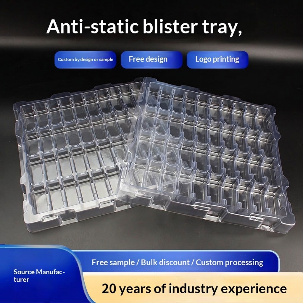 Anti Static Transparent PET Plastic Blister Trays for Consumer Electronics Components direct From Manufacturer Custom Mold