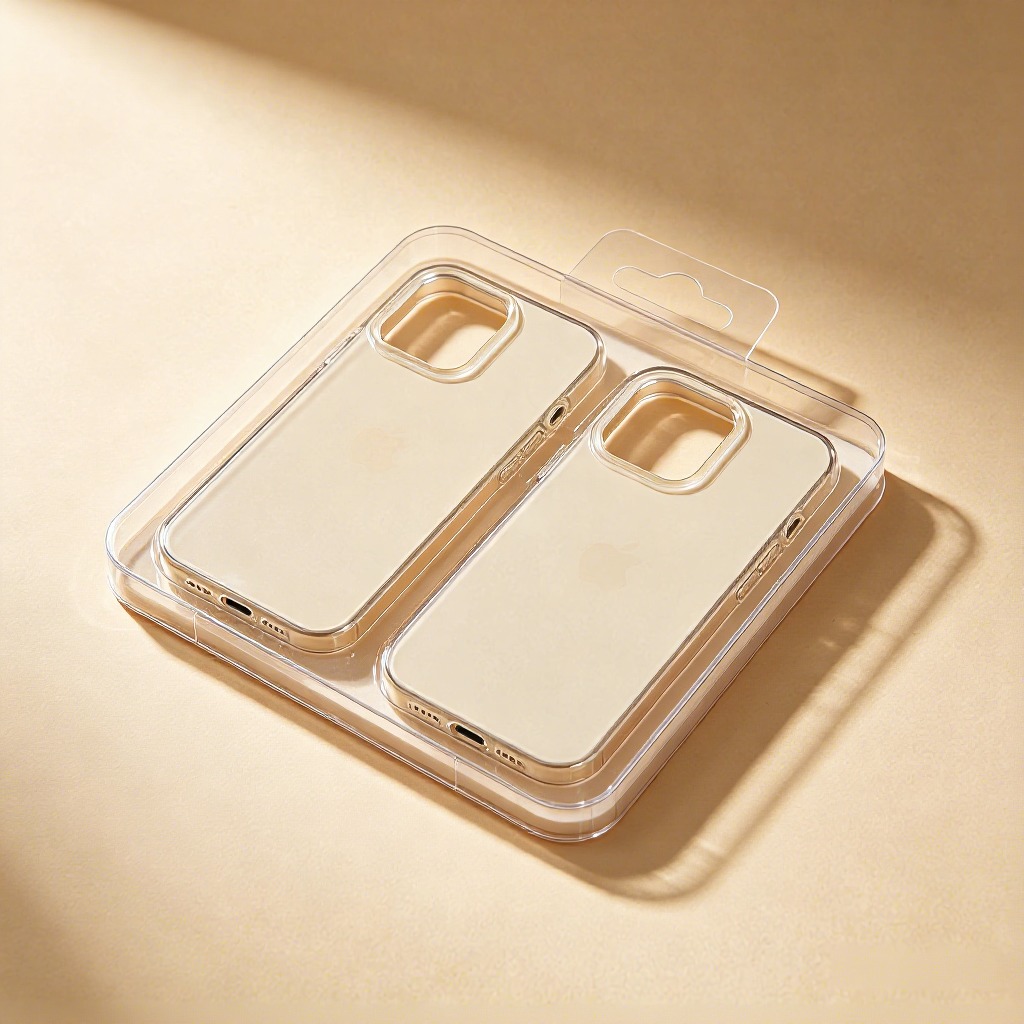 Foldable Clear PET/PP Blister Pack Box Phone Case Hang Tab Clamshell Packaging with Custom Logo Custom Size Gift Box