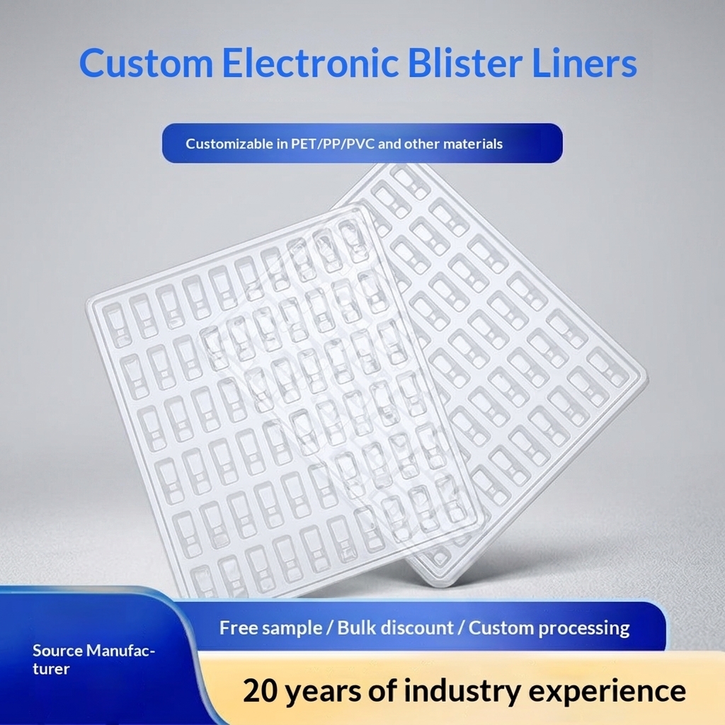 PET Thermoforming Blister Tray Custom Size for Electronic Components Packaging Wholesale Supplier Bulk Order Direct