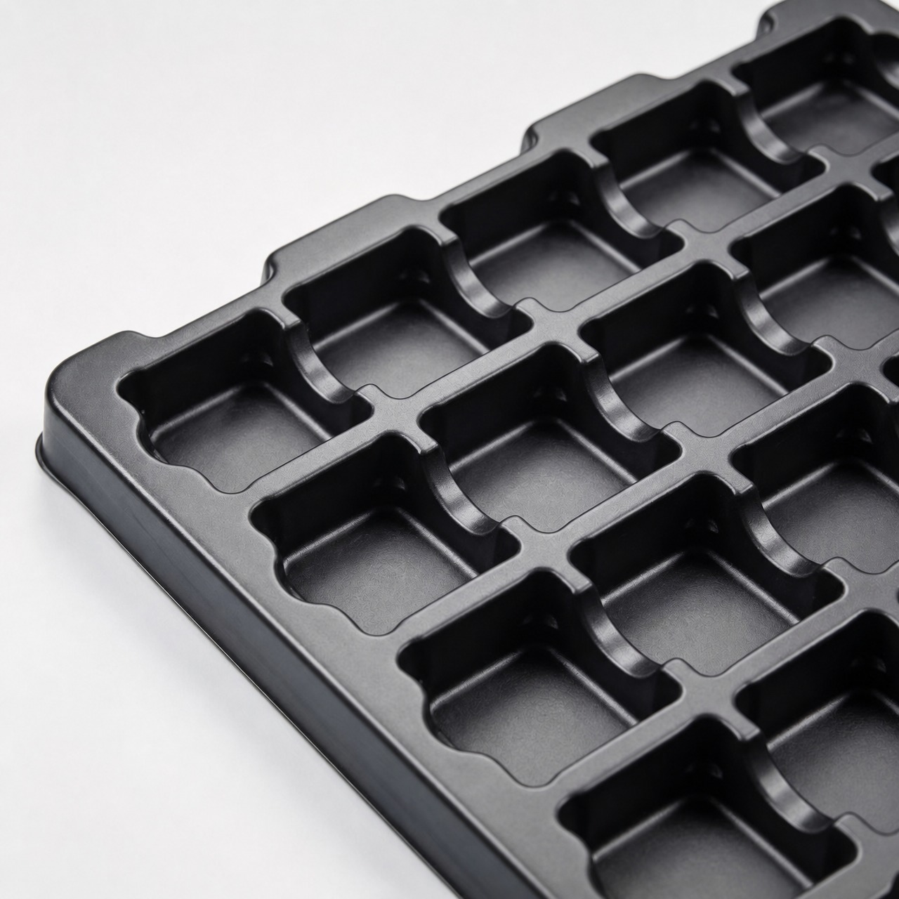 PET Transparent Anti-Static Rectangle Blister Tray Custom Conductive Plastic Vacuum Forming PCB Packaging Tray