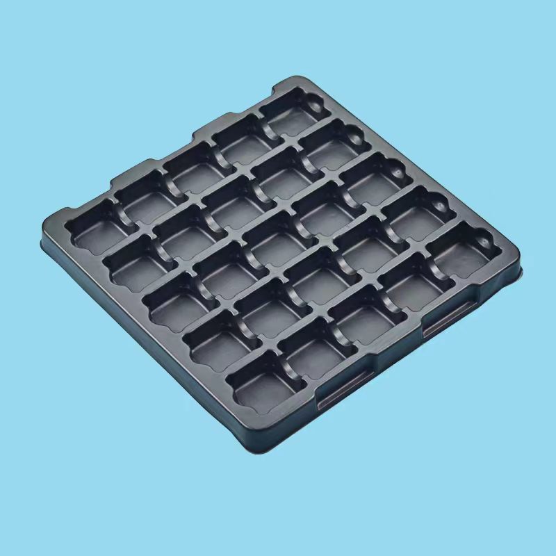 PET Transparent Anti-Static Rectangle Blister Tray Custom Conductive Plastic Vacuum Forming PCB Packaging Tray