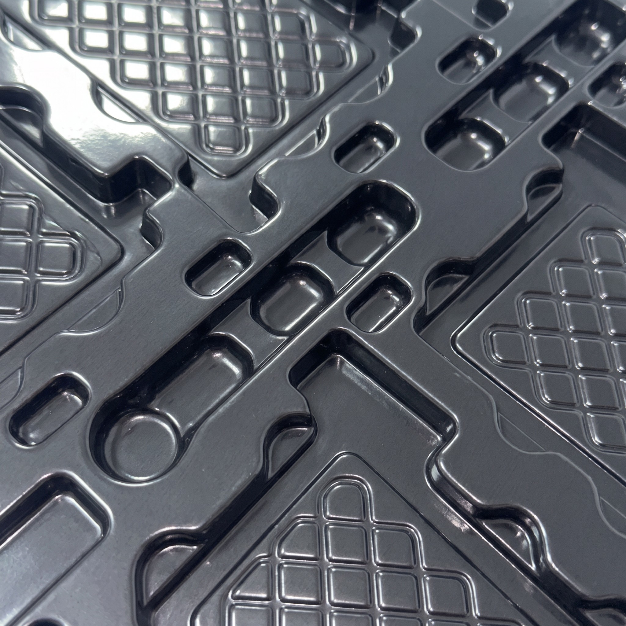 Custom Molded PET Turnover Tray For Sensor Components Packaging ESD Anti Static Blister Tray