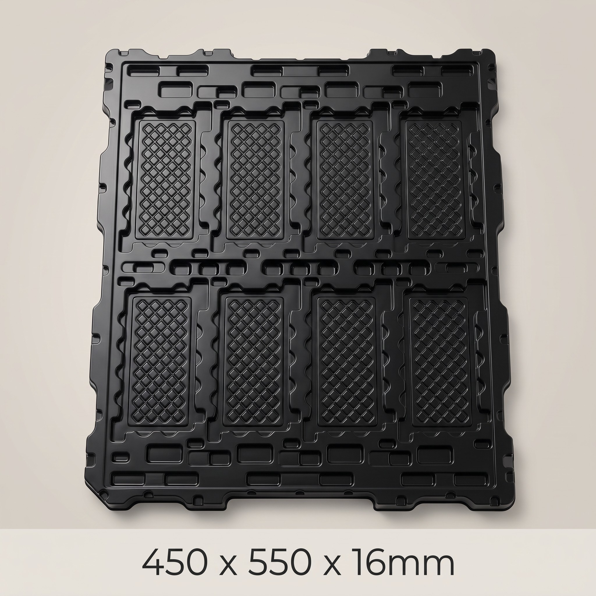 Custom Molded PET Turnover Tray For Sensor Components Packaging ESD Anti Static Blister Tray