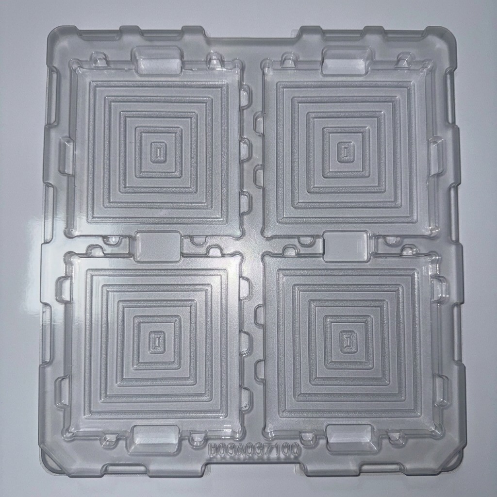 0.6mm Coated Clear PET Blister Tray Source Factory Custom Insert Tray for Precision Consumer Electronic Components Packaging ODM