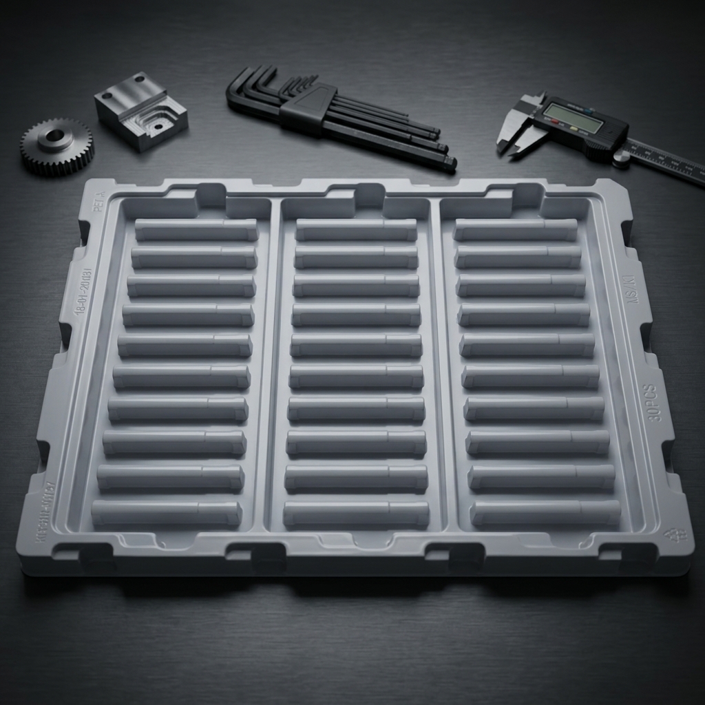 PET Tray 0.8mm Thickness Plastic Blister Tray for Electronic Components Custom Made Containers