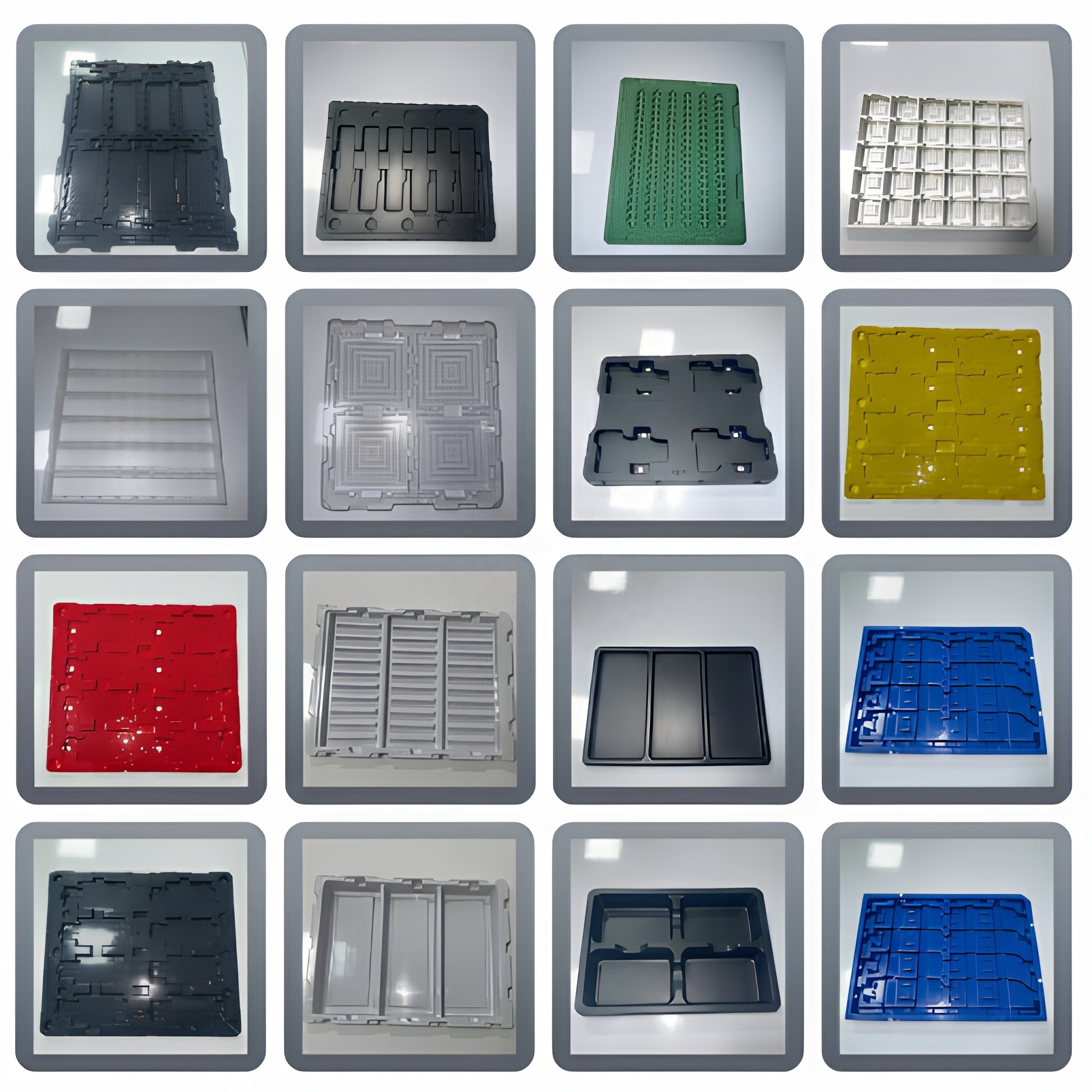 PET Tray 0.8mm Thickness Plastic Blister Tray for Electronic Components Custom Made Containers