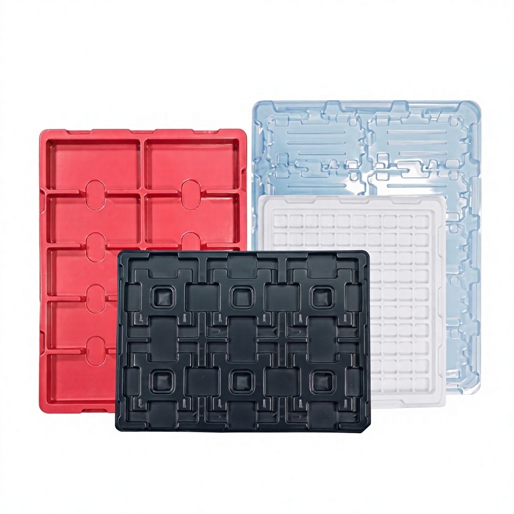 Custom Thermoformed Blister Insert Tray PET ABS PP PC Anti-Static Electronic Precision Parts Storage Customizable Embossed