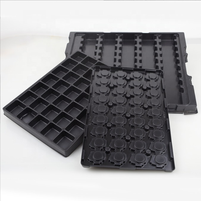 Custom Thermoformed Blister Insert Tray PET ABS PP PC Anti-Static Electronic Precision Parts Storage Customizable Embossed