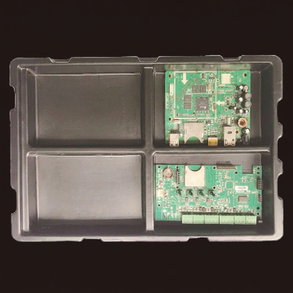 Custom Size PET Plastic Inner Tray Anti-Static Vacuum Tray for Electronic Component Packaging