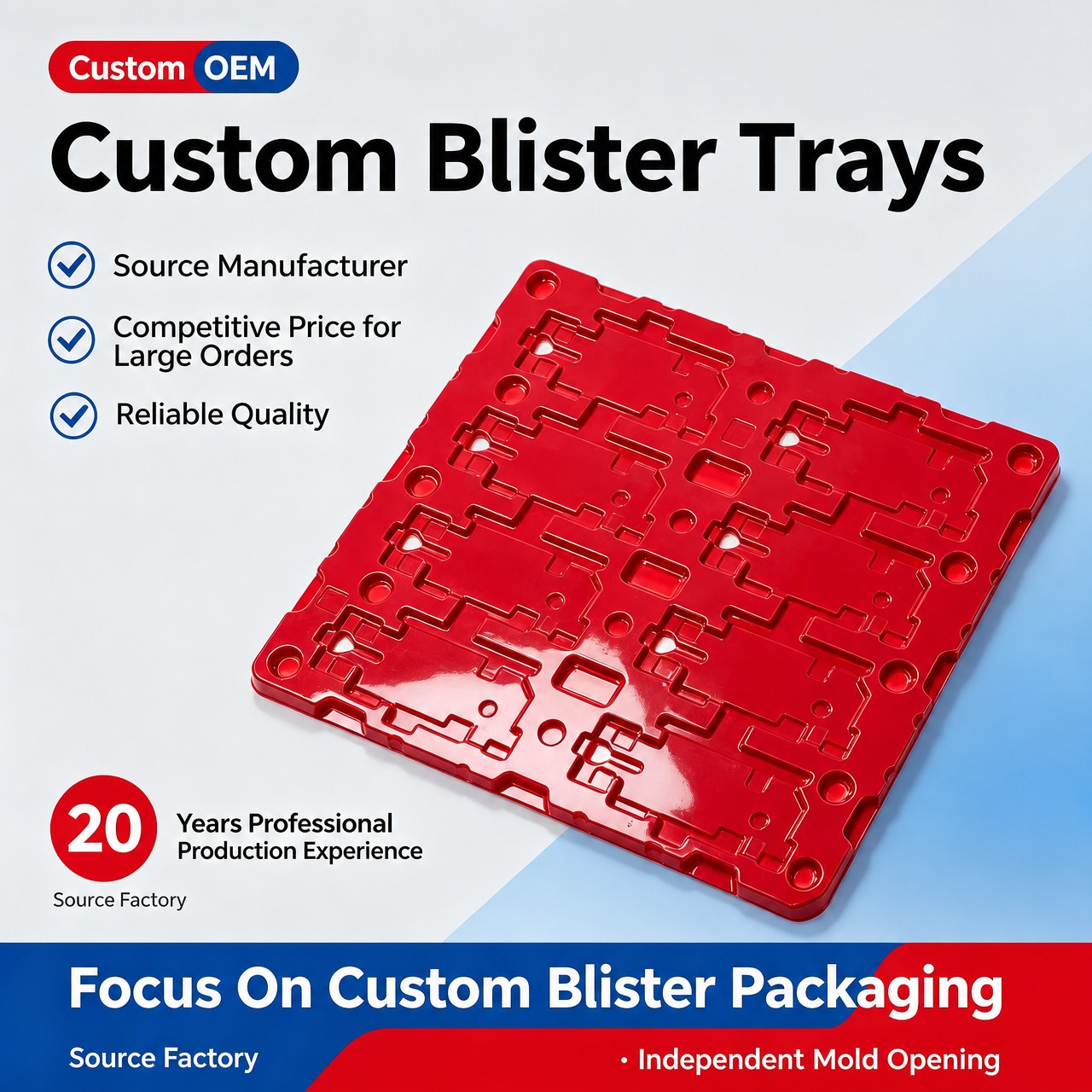 Factory Customized Anti-Static Environmental Protection PET Blister Tray for Automobiles Jiangsu Origin