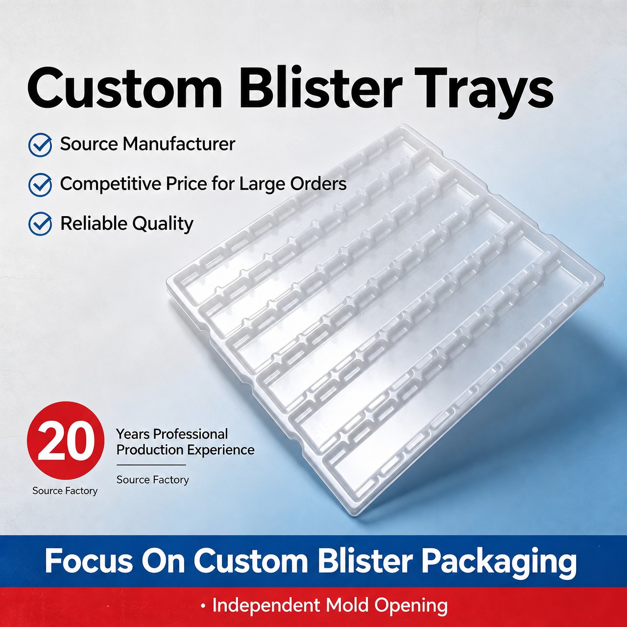 High Quality Custom Industrial Car Black Blister Electrostatic Blister Tray Anti-Static Blister Tray Blister Tray