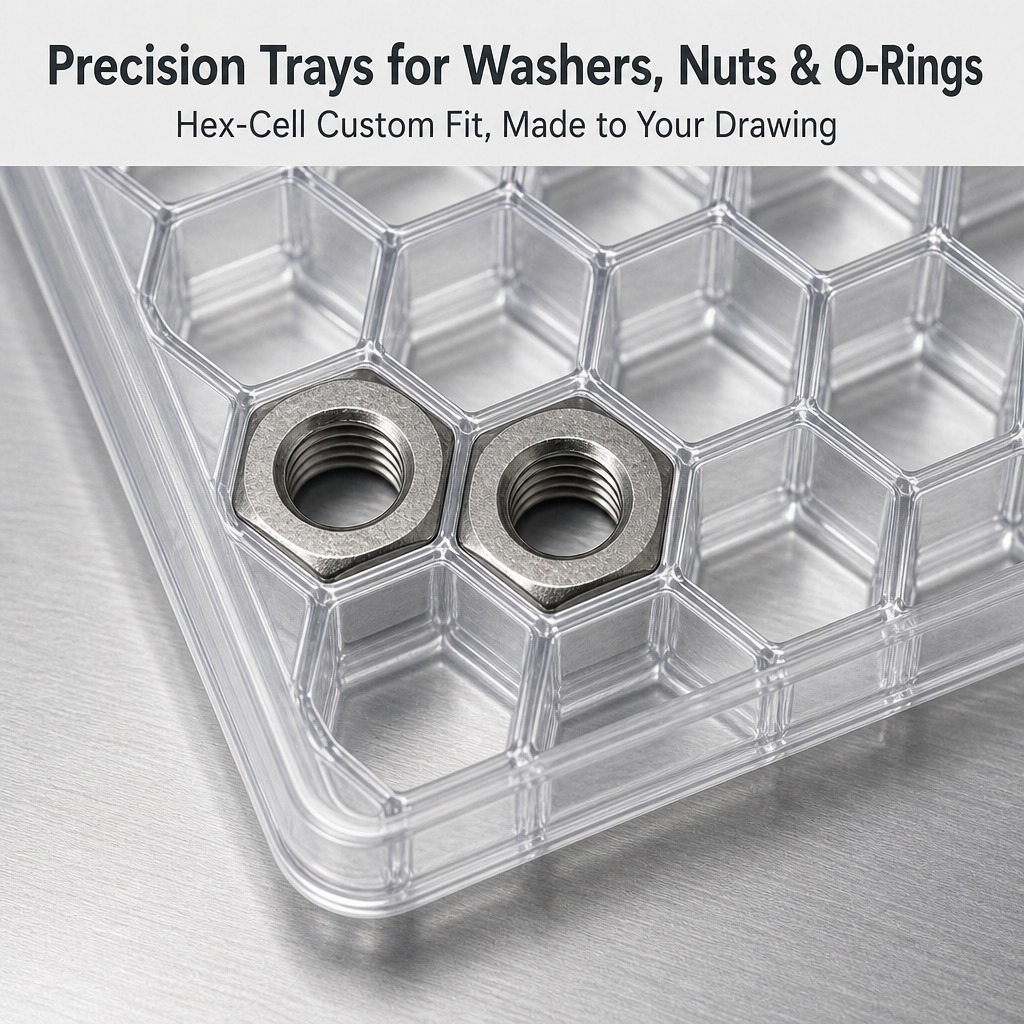 PET Thermoformed Plastic Tray for Auto Parts Automotive Components Protective Packaging Insert Box