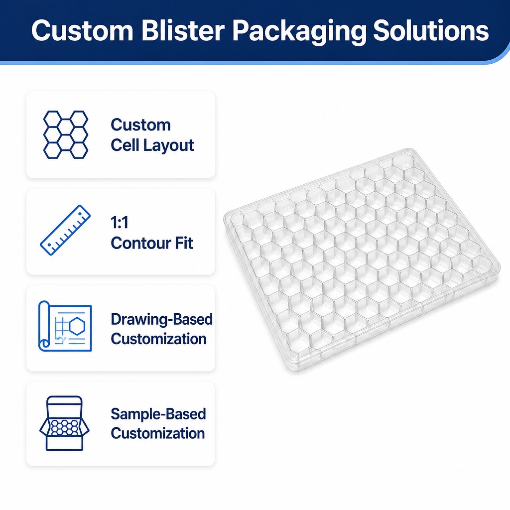 PET Thermoformed Plastic Tray for Auto Parts Automotive Components Protective Packaging Insert Box