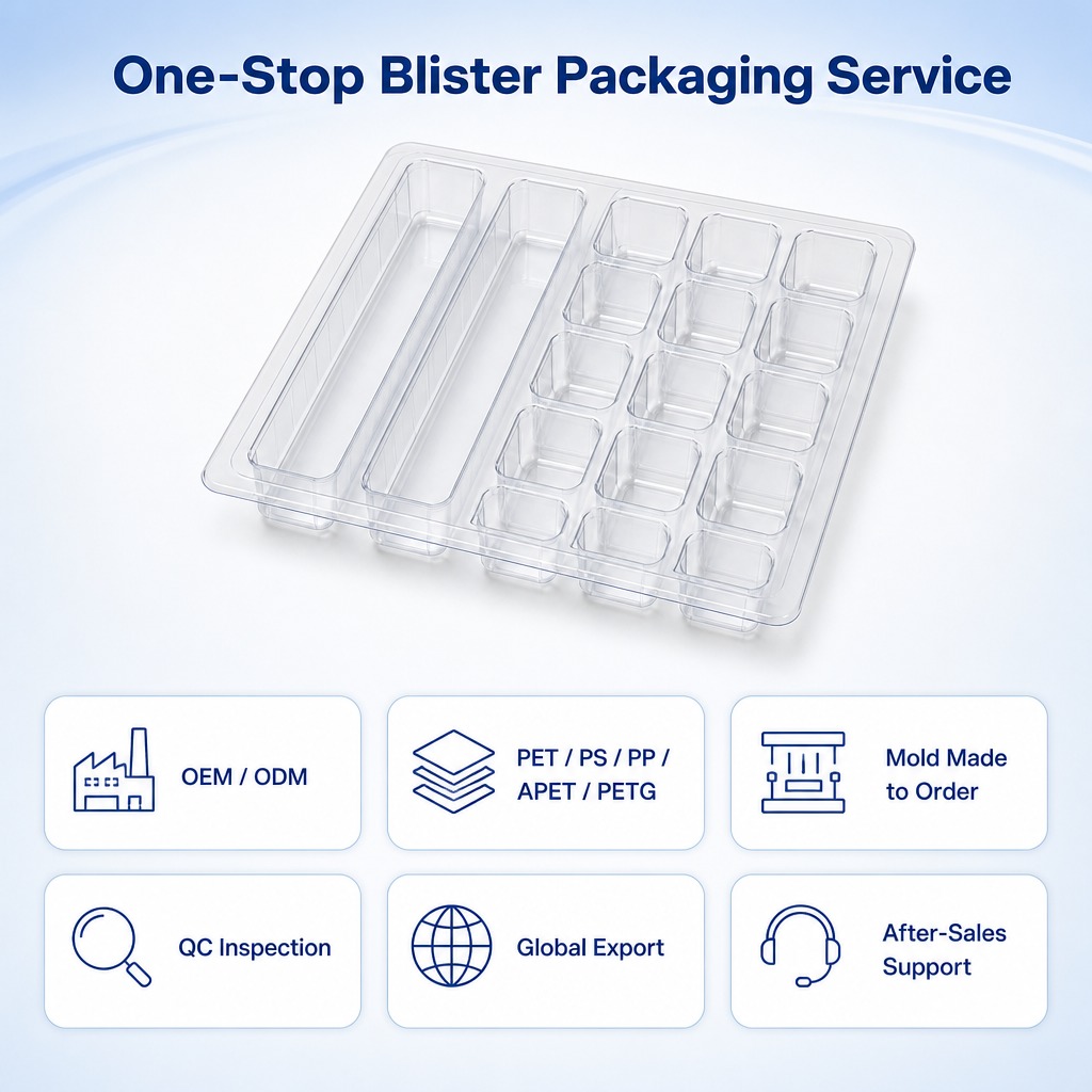 Custom Disposable Antistatic Blister Trays for Consumer Electronics Automotive Parts Packaging Logistics Use Customized Options