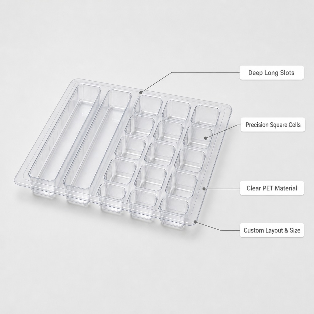 Custom Disposable Antistatic Blister Trays for Consumer Electronics Automotive Parts Packaging Logistics Use Customized Options
