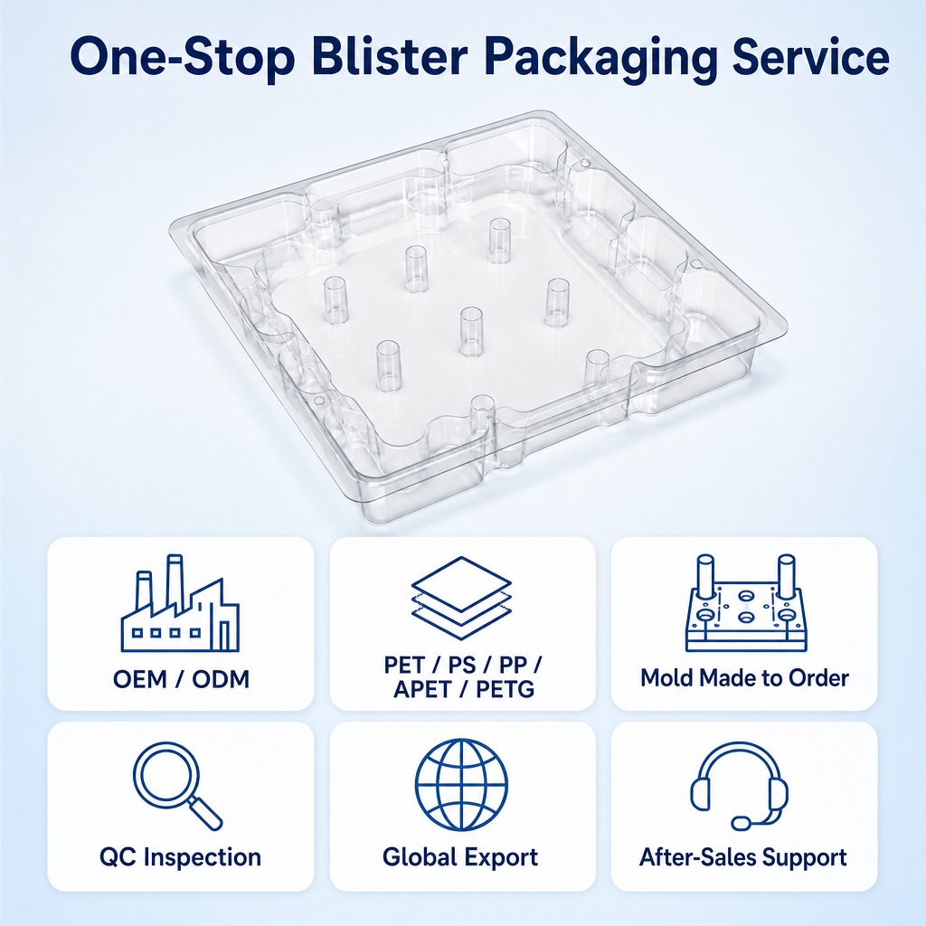 PET Packaging Tray for Car Spare Parts Garage Workshop Tools Organizing Box Vacuum Formed Plastic Insert Wholesale