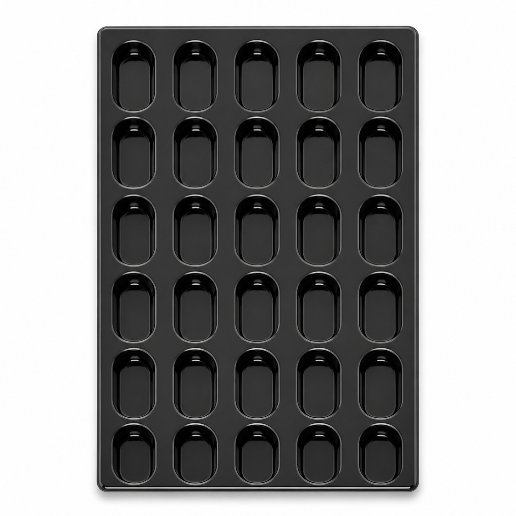 Black PET Blister Base Tray With PS Insert For Hardware Electronic Chip Packaging Custom Thermoformed Inne rboite plastique