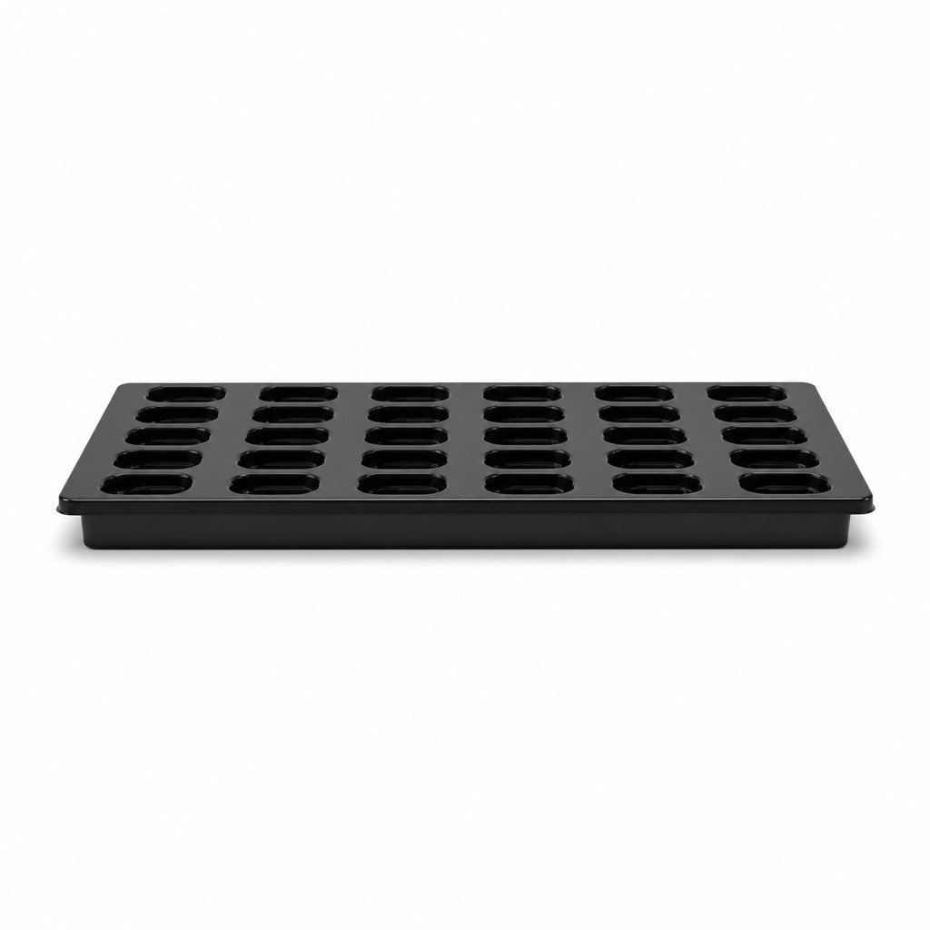 Black PET Blister Base Tray With PS Insert For Hardware Electronic Chip Packaging Custom Thermoformed Inne rboite plastique