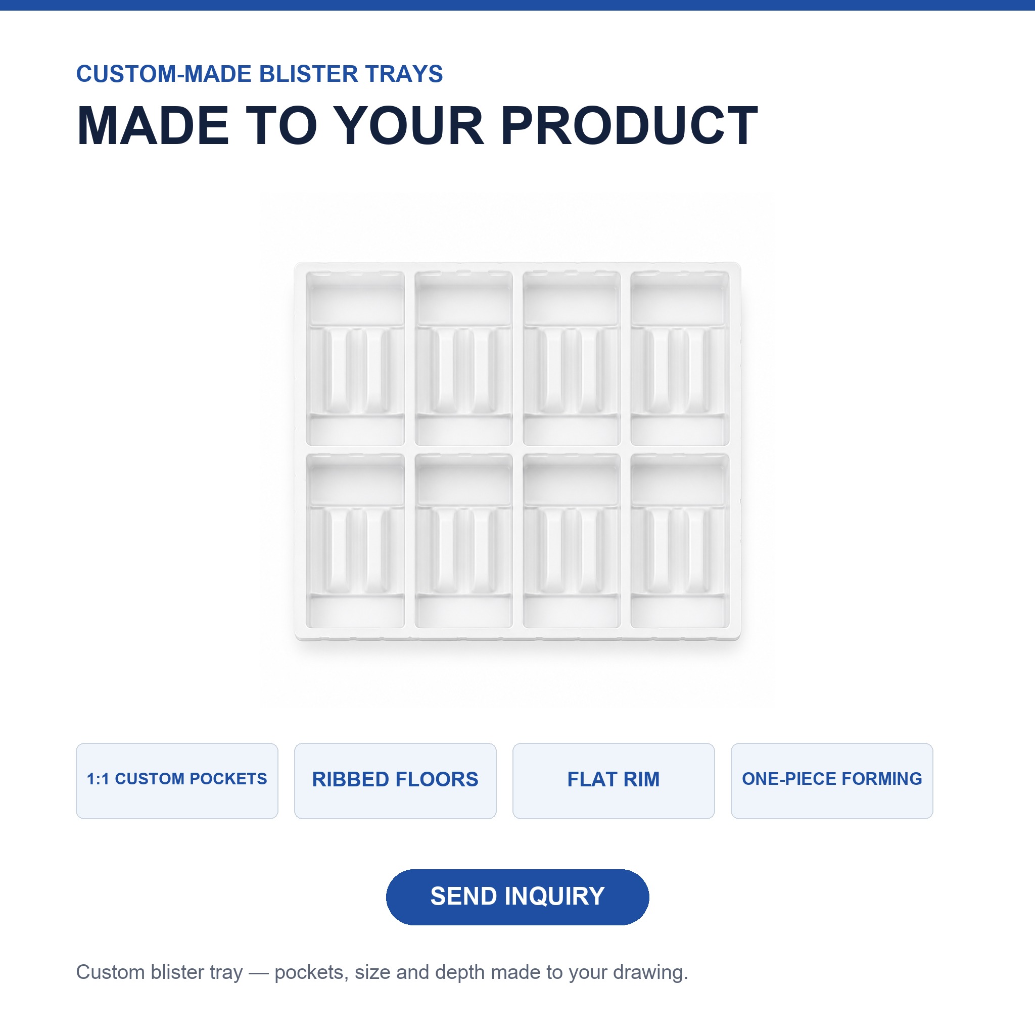 Custom Blister Inner Tray PET  Clear Clamshell Packaging Plastic Storage Box Low MOQ Supplier Packaging Boxes Plastic
