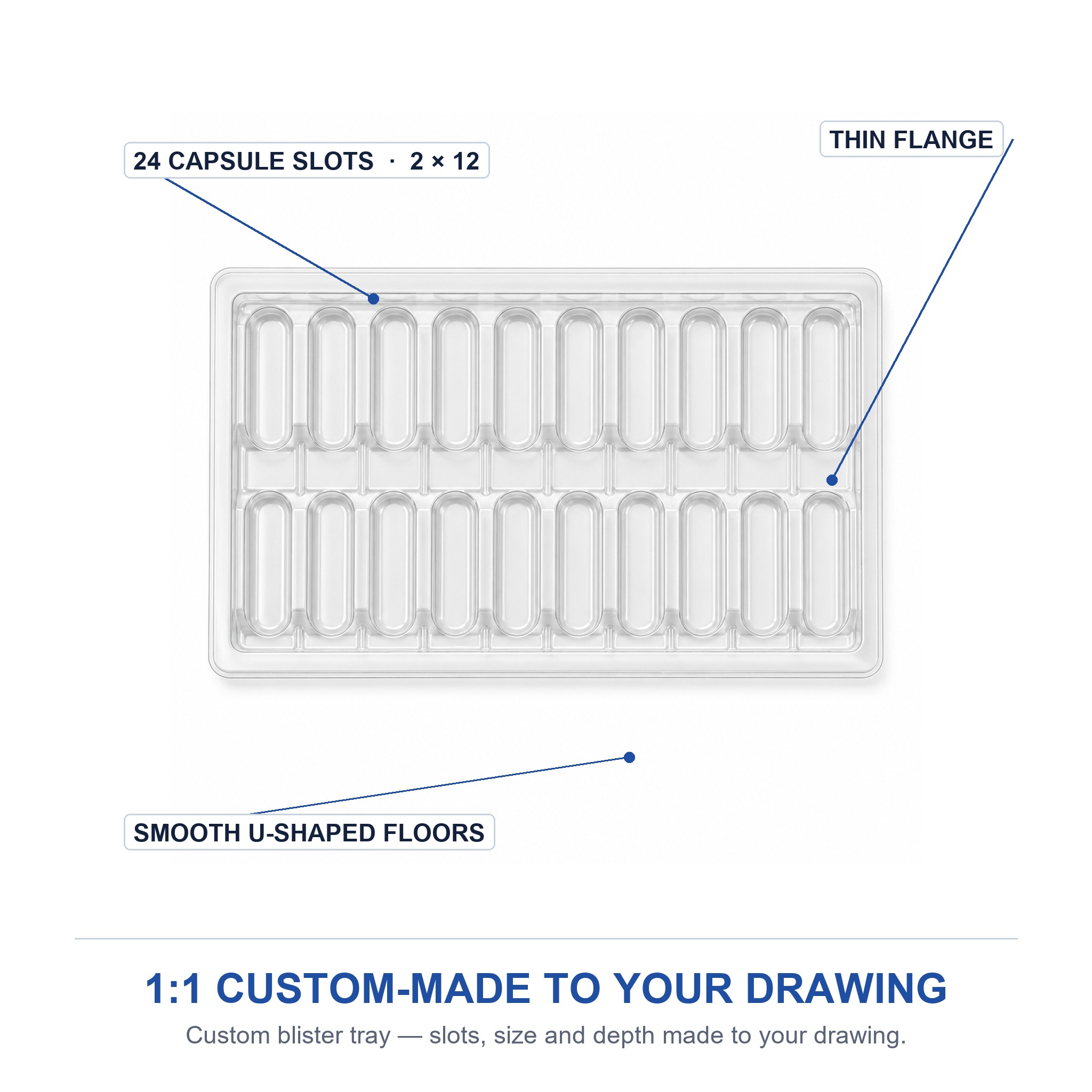 Custom Blister Packaging Plastic Box With PET Liner for Hardware Transparent Tray Custom Packaging Boxes Plastic
