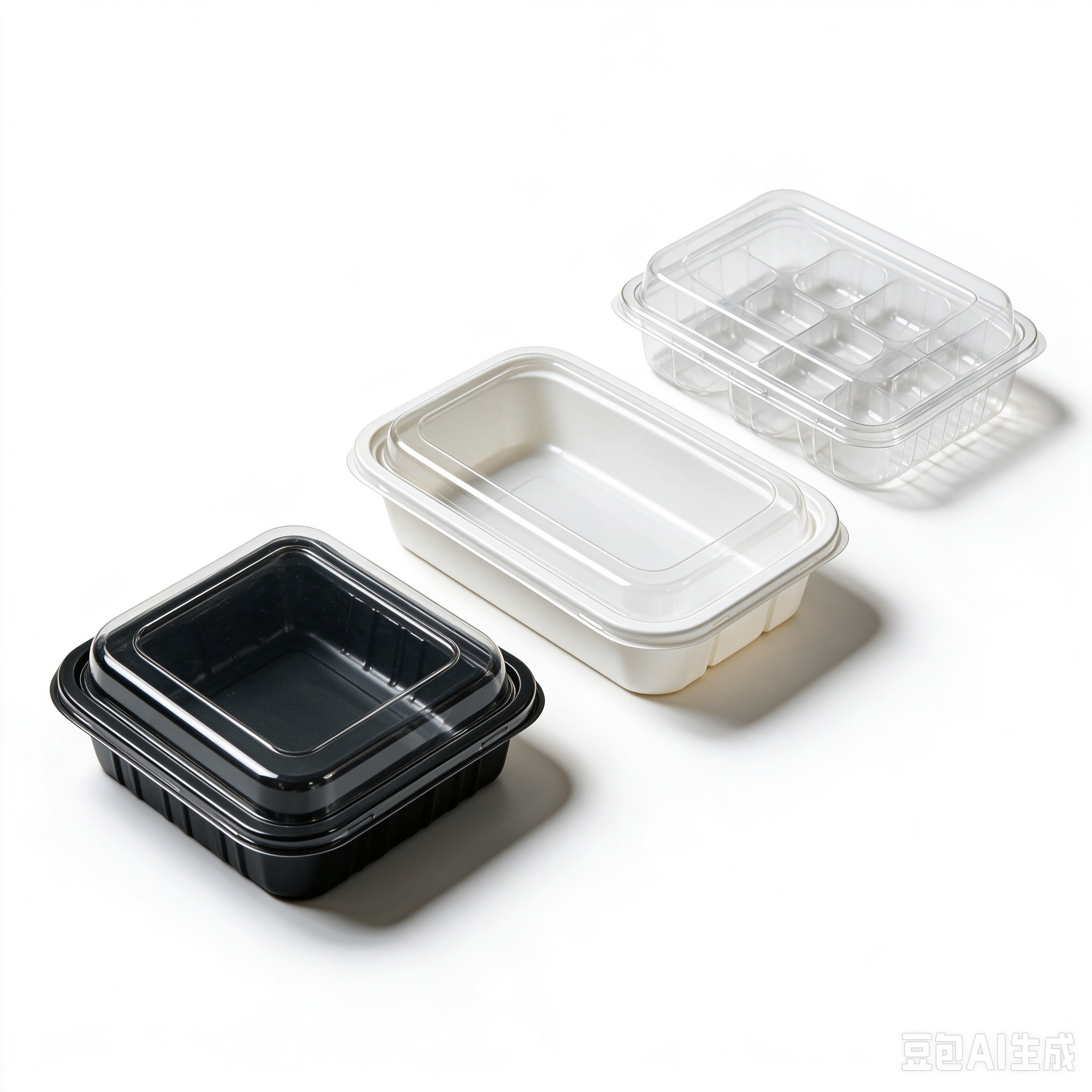 Visual Clear PET Food Blister Box Retail Shelf Display Multi Compartment Container for Pastry Snack Packaging
