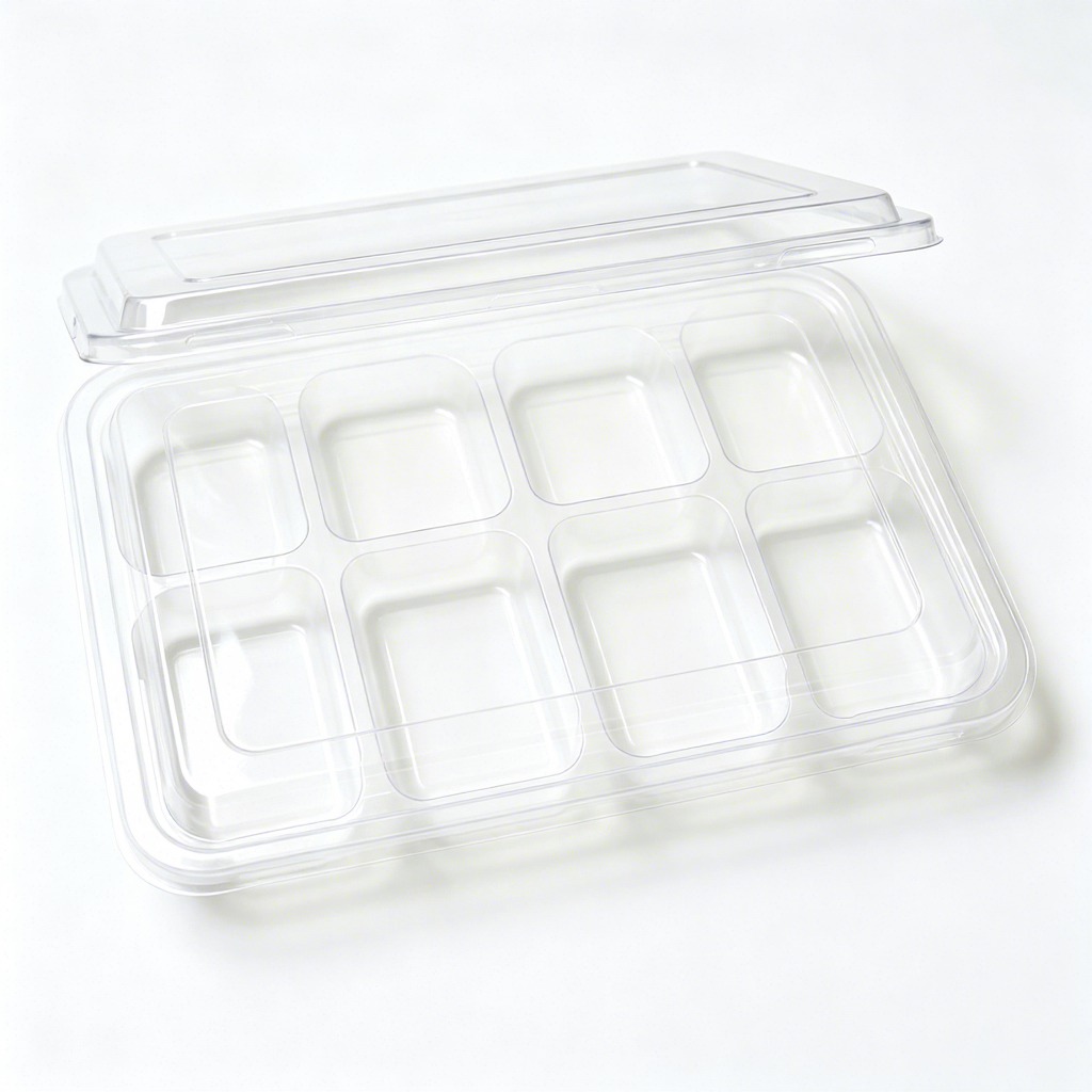 Food Grade Clear Multi Compartment Blister Box Custom Mold Size for Snack Dessert Food Packaging Container