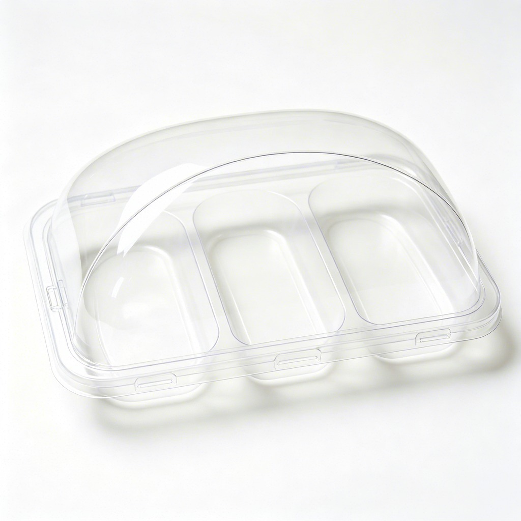 Food Grade Clear Blister Packaging Box Custom Mold Production Multi Compartment for Preserved Fruit Snack Tray