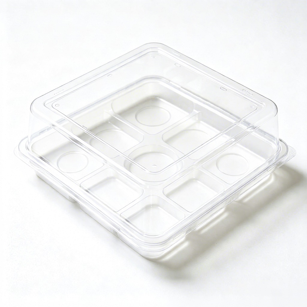 Custom Clear Food Grade Blister Box Multi Divider Structure for Candy Preserve Bakery Food Packing Plastic Case