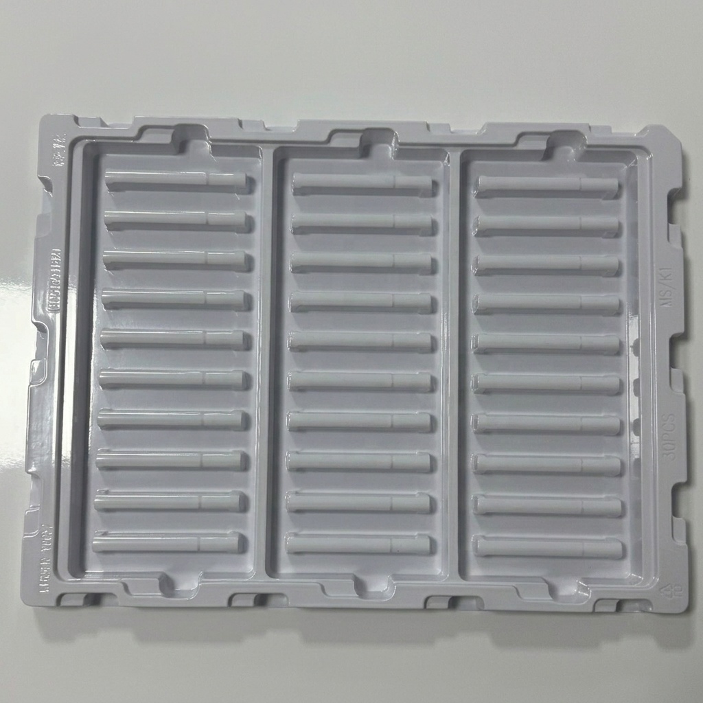 1.2mm Opaque Solid Red Anti Scratch PET Blister Tray Custom Vacuum Formed Tray for Electronic Precision Components OEM ODM